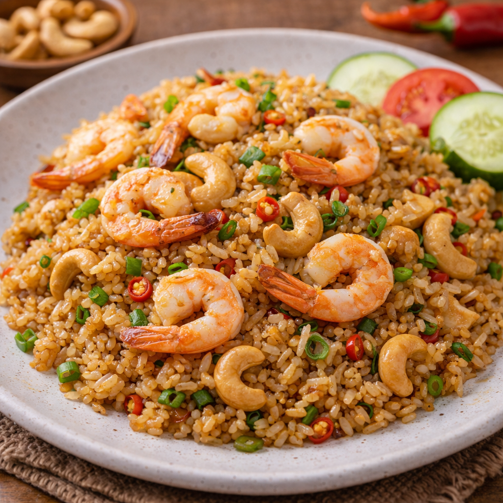 Nasi Goreng ala Bagan Eat and Eat – nasi goreng dengan campuran udang casiu
