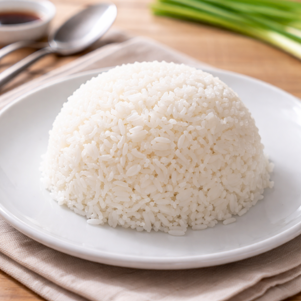 Nasi Putih Eat and Eat – nasi putih pulen hangat sebagai pelengkap menu