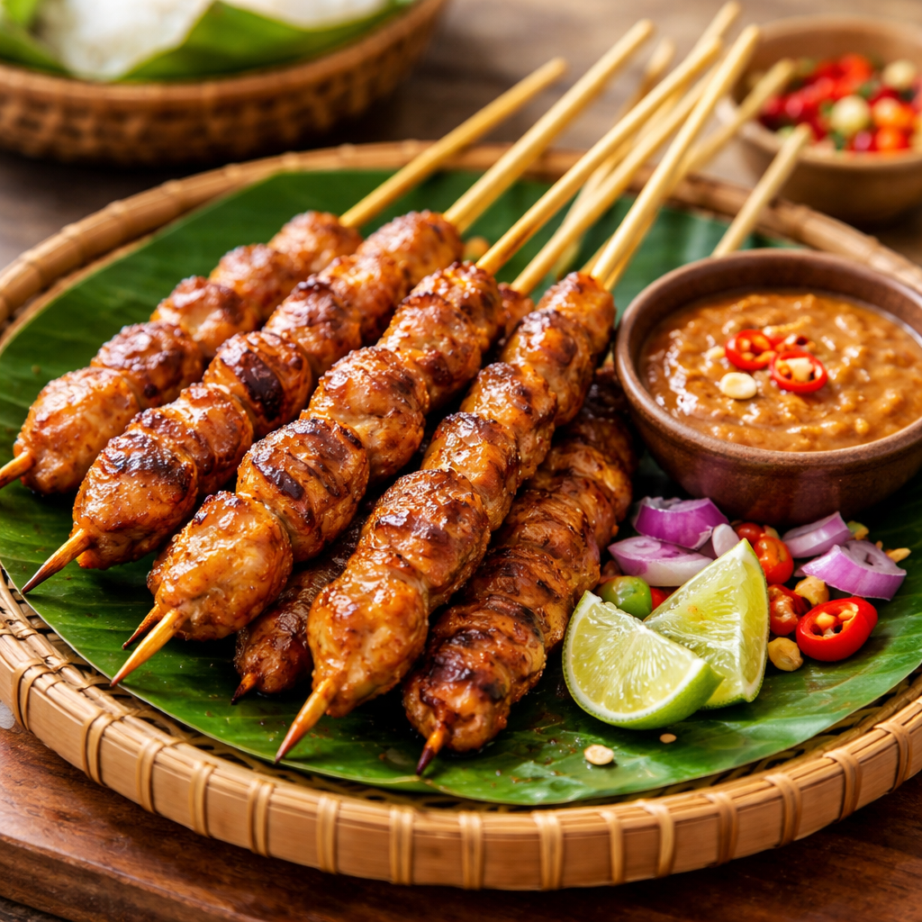 Sate Ayam Daging Eat and Eat – sate ayam dengan bumbu kacang atau kecap